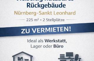 Büro zu mieten in Leopoldstraße, 90439 Nürnberg, Vielseitig nutzbares Rückgebäude in Nürnberg-Sankt Leonhard – ideal als Werkstatt, Lager oder Büro