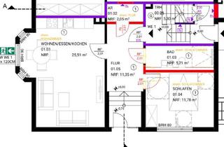 Wohnung mieten in 32257 Bünde, Helle 2-Zimmer Wohnung im EG in renoviertem 4-Familienhaus in Bünde Ennigloh