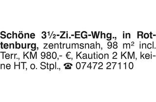 Wohnung mieten in 72108 Rottenburg, 3 Zi.-Whg.