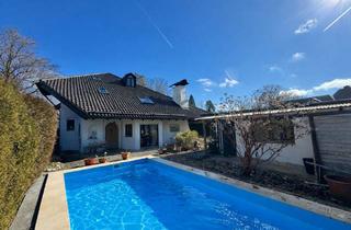 Haus kaufen in 82031 Grünwald, Grünwald - Pure Ruhe! Sonnige Haushälfte im Einzelhauscharakter mit Außenpool-Sauna und Einliegerwohnung