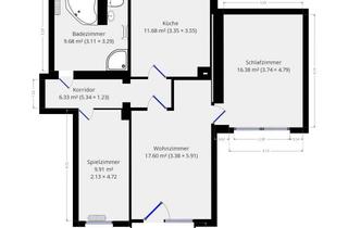 Wohnung mieten in Lommatzscher Straße, 04720 Döbeln, Große 3-Raumwohnung mit Wanne und Dusche zu vermieten