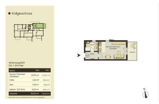 Wohnung mieten in Kolpingstraße 30, 85560 Ebersberg, Erstbezug! Gut geschnittene 1-Zimmer Wohnung mit Balkon in Ebersberg