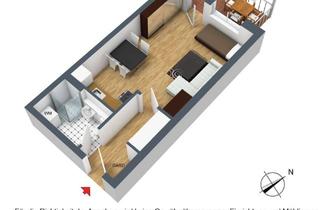 Wohnung mieten in Muhliusstr. 32, 24103 Damperhof, SPITZE!! 1-Zimmer Neubau in perfekter Lage!