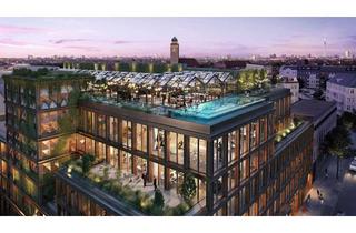 Gewerbeimmobilie mieten in Karl-Marx-Straße 101, 12043 Neukölln, KALLE Neukölln – zwei ausgebaute Etagen (4.306 m²) mit drei Terrassen, Rooftop-Pool und Sauna
