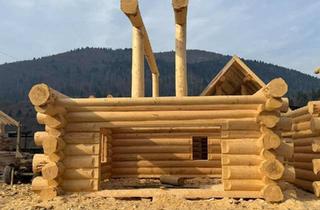 Haus kaufen in 60306 Frankfurt, Frankfurt am Main - MUSTERHAUS - Naturstammhaus Blockhaus - ca. 70 m² - Rohbau