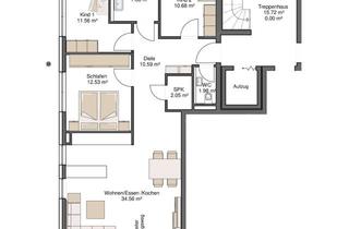 Wohnung mieten in Uhlandstraße 35, 73249 Wernau, Erstbezug Neubau 4 Zimmer OG Wohnung mit Balkon in Aussichtslage