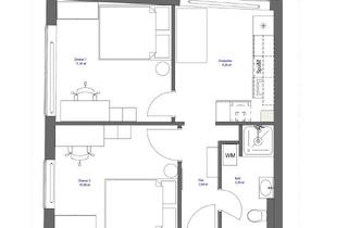Wohnung mieten in Alfred-Schütte-Allee 162, 51105 Poll, Erstbezug direkt am Rhein! Ein helles Zimmer in 2er WG-Wohnung in Köln-Poll mit Rheinblick