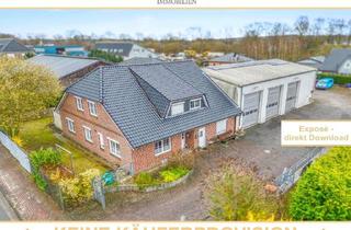 Haus kaufen in 24623 Großenaspe, EFH + ELW + Gewerbe (-Halle) -Drei auf einen Streich!