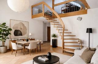 Wohnung kaufen in 76351 Linkenheim-Hochstetten, Modernes Wohnen mit Charakter – Außergewöhnliche 4,5-Zimmer-Dachgeschosswohnung mit Galerie