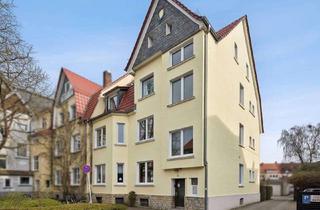 Wohnung kaufen in 49082 Schölerberg, Wohnen mit Charakter: 4-Zimmer-Altbauwohnung mit Balkon in Sackgassenlage von Osnabrück