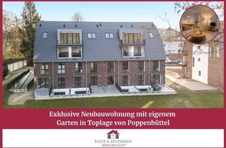 Wohnung mieten in 22399 Poppenbüttel, Exklusive Neubauwohnung mit eigenem Garten in Toplage von Poppenbüttel