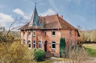 Villa kaufen in 21407 Deutsch Evern, Architektonisches Unikat: Charmante Turmvilla mit weitläufigem Grundstück