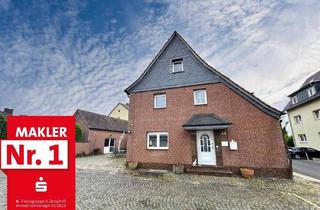 Doppelhaushälfte kaufen in 51371 Leverkusen, Leverkusen - Zwei Wohnhäuser mit Gewerbe, großem Lager und 4 Garagen in Leverkusen Bürrig