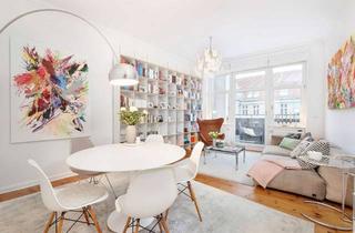 Wohnung kaufen in Senefelder Straße, 10437 Prenzlauer Berg, Helmholtzkiez: 2-Zimmer-Altbau im 4. OG, Aufzug, West-Balkon, hochwertige Einbauküche, Tageslichtbad