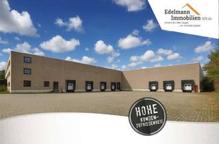 Gewerbeimmobilie kaufen in 18055 Brinckmansdorf, Lager- & Produktionshalle mit Verwaltungstrakt, LKW Laderampen, Stellplätzen & Rangierflächen im Lan