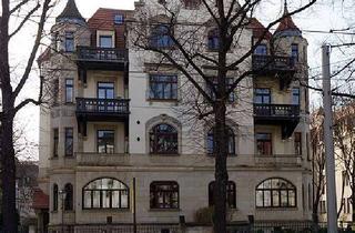 Wohnung mieten in Borsbergstraße, 01309 Striesen-Süd, Jugendstilvilla Fetscherplatz, Balkon, Erkerturm, Stuckdecken, 2-Zimmer, Glasfaseranschluss, zentral