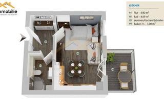 Wohnung mieten in 38368 Mariental, Einzimmer Apartment in Mariental mit Balkon