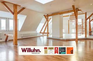 Wohnung kaufen in 04177 Altlindenau, Einzigartig | 360° Dachterrasse | 5 Zimmer | Offene Balkenstruktur | Fußbodenheizung | Kamin