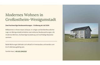 Wohnung mieten in Rosenstraße 26, 63762 Großostheim, Luxuriöse Neubau-Wohnung (Erstbezug) in Wenigumstadt – 107 m²