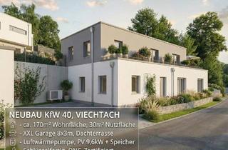 Einfamilienhaus kaufen in 94234 Viechtach, Viechtach - Viechtach: KfW 40 Neubau - Dachterrasse, PV & XXL-Garage