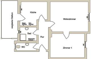 Wohnung mieten in 82377 Penzberg, 2-Zimmer-Wohnung mit verglastem Balkon in Penzberg nähe Zentrum