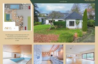 Villa kaufen in 24768 Rendsburg, Großzügige Unternehmervilla mit Poolhaus auf parkähnlichem Grundstück in Rendsburg nahe der Eider