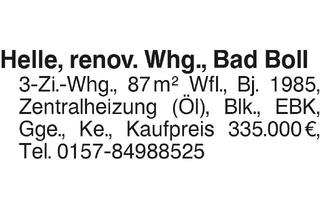 Wohnung kaufen in 73087 Bad Boll, Helle, renov. Whg. Bad Boll