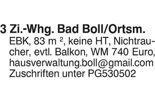 Wohnung mieten in 73087 Bad Boll, 3 Zi.-Whg. Bad Boll/Ortsm.