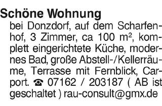 Wohnung mieten in 73072 Donzdorf, schöne Wohnung auf dem Scharfenhof