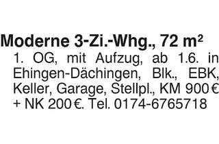 Wohnung mieten in 89584 Ehingen, Moderne 3-Zi.-Wohnung
