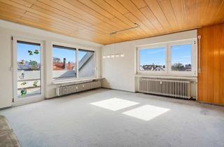 Wohnung kaufen in 89233 Neu-Ulm, 4-Zimmer Dachgeschosswohnung mit Balkon und Garage in beliebter Lage von Neu-Ulm/Pfuhl