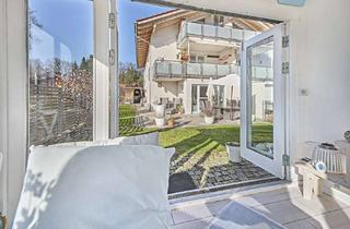 Wohnung kaufen in 83112 Frasdorf, Sonnige EG-Wohnung mit Terrasse, Gartenpavillon, Carport und -weiteres Wohnzimmer- im eigenen Garten