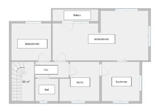 Wohnung mieten in 89129 Langenau, Renovierte Wohnung mit fünf Zimmern sowie Balkon und Einbauküche in Langenau
