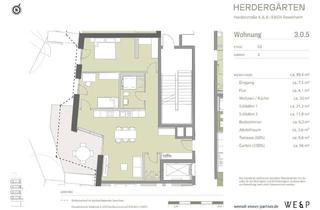 Wohnung mieten in 83024 West, 3-Zimmer-Gartenwohnung in Rosenheim mit ca. 100 m², Einbauküche und sonniger Süd-West-Ausrichtung