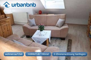 Immobilie mieten in Ganswiesenweg, 70839 Gerlingen, Helle 2-Zimmer-Wohnung mit Einbauküche, Bad mit Dusche, Schlafzimmer mit zwei Einzelbetten