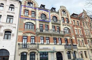 Wohnung mieten in Poppitzer Straße 23, 01589 Riesa, ***EXKLUSIVE 2-RAUM-ALTBAUWOHNUNG MIT STUCKDECKEN & BALKONEN *** Wohnen im Herzen von Alt-Riesa