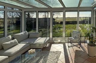 Einfamilienhaus kaufen in 25876 Schwabstedt, Nähe Husum - freistehendes Einfamilienhaus mit traumhaften Blick über die Treeneaue - provisionsfrei