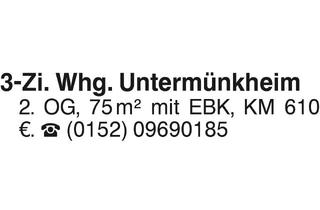 Wohnung mieten in 74547 Untermünkheim, 3 Zi Whg Untermünkheim
