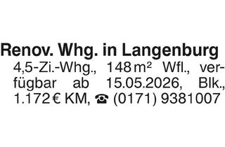 Wohnung mieten in 74595 Langenburg, Renov. Whg. in Langenburg