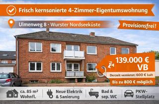 Wohnung kaufen in 27639 Wurster Nordseeküste, Wurster Nordseeküste - Kernsanierte 4-Zimmer-Eigentumswohnung mit Balkon & Stellplatz