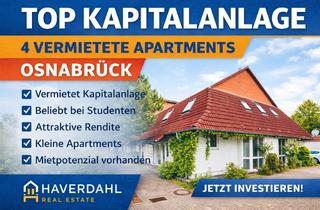 Wohnung kaufen in Iburger Strasse 93, 49082 Schölerberg, Kapitalanlage Osnabrück – 4 vermietete Studentenapartments mit Mietpotenzial