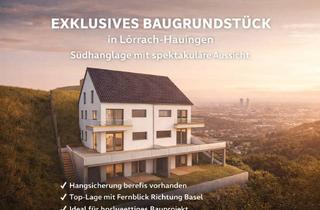 Grundstück zu kaufen in 79541 Lörrach, Exklusives Baugrundstück in absoluter Traumlage von Hauingen – Südhang Aussicht & bereits gesicherte