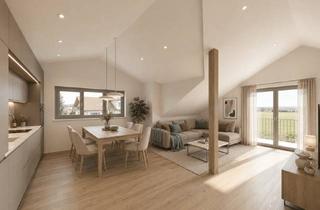 Wohnung kaufen in 84424 Isen, Neubau Dachgeschosswohnung mit Balkon – Garage geschenkt + KfW-Förderung sichern