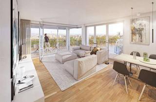 Wohnung kaufen in An Den Rheinwiesen 8-16, 55120 Neustadt, Rhein-Panorama inklusive: 4-Zimmer-Familienwohnung im 4. OG mit Balkon und Loggia direkt am Ufer