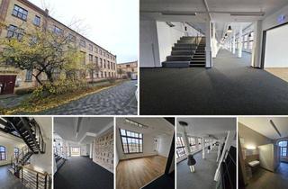 Gewerbeimmobilie mieten in 06112 Halle, Imposante Büro/Gewerbefläche mit 2 Etagen im Loftstyle, hohe Loftfenster, 7 Räume, AR, WCs, Lift u.v.m.