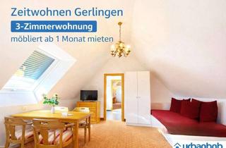 Immobilie mieten in Kronengasse, 70839 Gerlingen, 3-Zimmerwohnung mit Wlan, Dachloggia, TV, 2x Bäder/Wc, Küchenzeile, Waschmaschine und Troc
