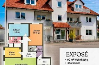 Wohnung kaufen in 89134 Blaustein, Blaustein - Kapitalanlage Nähe Ulm - Wohnung 3,5 Zi. mit Balkon & Stellplatz