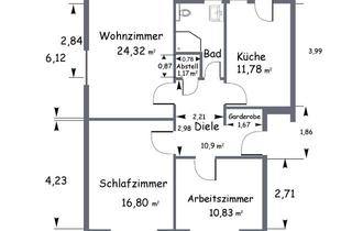 Wohnung mieten in Bauvereinsstraße 28, 32049 Herford, Erstbezug nach Sanierung: 3-Zi.-Wohnung mit Terrasse in Herford