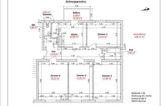 Wohnung mieten in Huttenstrasse, 99423 Nordvorstadt, 4 ZIMMER-KÜCHE-BAD ZU VERMIETEN Westvorstadt