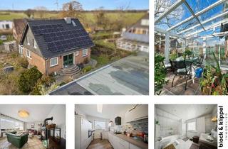 Einfamilienhaus kaufen in 24244 Felm, Einfamilienhaus mit Wärmepumpe, PV-Anlage, Wintergarten und 3 Garagen